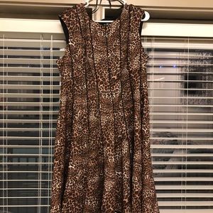 Leopard print Leslie Fay dress (form fitting)